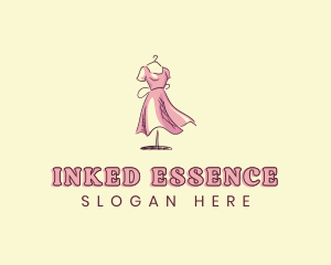 Dress Gown Clothing Seamstress logo design