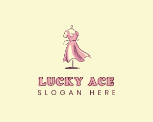 Dress Gown Clothing Seamstress logo design