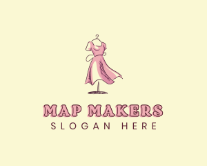 Dress Gown Clothing Seamstress logo design