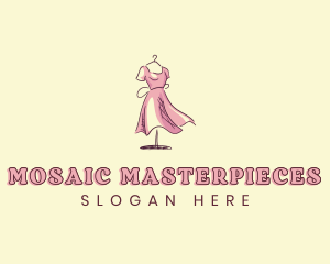 Dress Gown Clothing Seamstress logo design