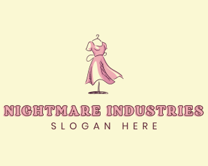 Dress Gown Clothing Seamstress logo design