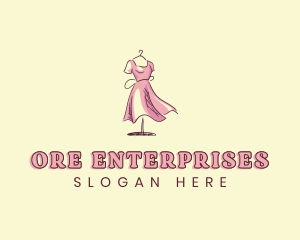 Dress Gown Clothing Seamstress logo design