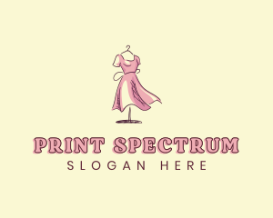 Dress Gown Clothing Seamstress logo design