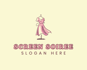 Dress Gown Clothing Seamstress logo design