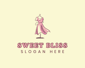 Dress Gown Clothing Seamstress logo design