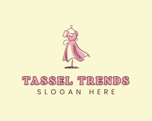 Dress Gown Clothing Seamstress logo design