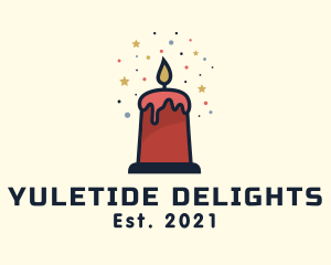 Yuletide Christmas Candle logo design