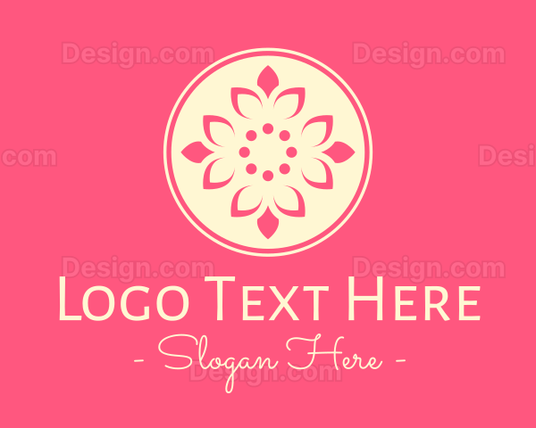 Pink Ornamental Floral Pattern Logo