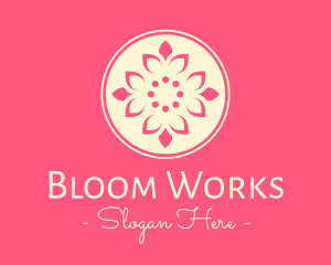 Pink Ornamental Floral Pattern logo design