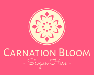 Pink Ornamental Floral Pattern logo design