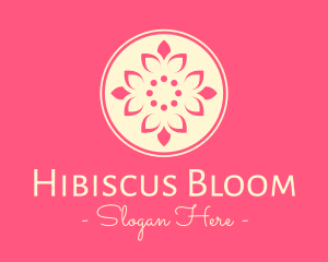 Pink Ornamental Floral Pattern logo design