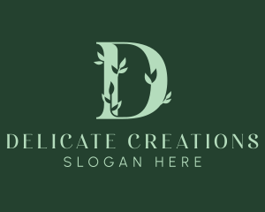 Organic Spa Letter D logo design