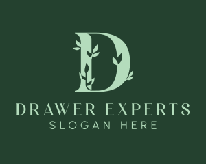 Organic Spa Letter D logo design