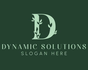 Organic Spa Letter D logo design