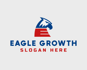 Patriotic Eagle Letter E logo design