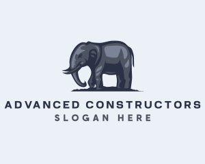 Wild African Elephant  logo design