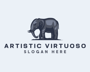 Wild African Elephant  logo design