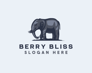 Wild African Elephant  logo design