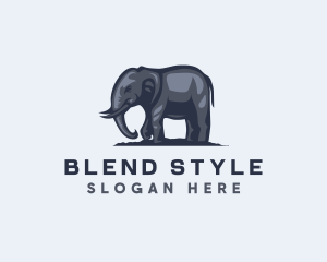 Wild African Elephant  logo design