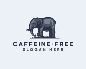 Wild African Elephant  logo design