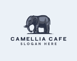 Wild African Elephant  logo design