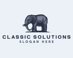 Wild African Elephant  logo design