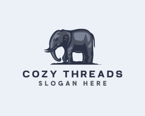 Wild African Elephant  logo design