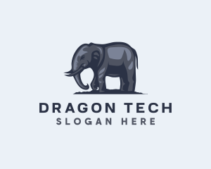 Wild African Elephant  logo design