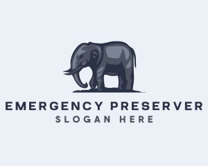 Wild African Elephant  logo design