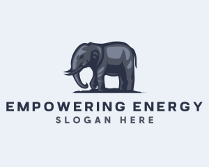 Wild African Elephant  logo design