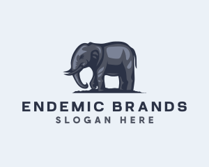 Wild African Elephant  logo design