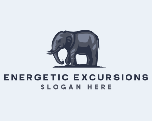 Wild African Elephant  logo design