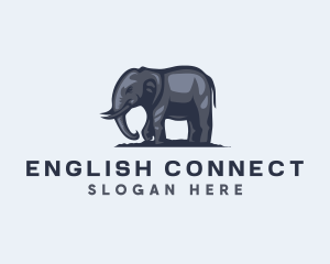 Wild African Elephant  logo design