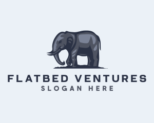 Wild African Elephant  logo design