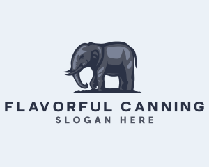 Wild African Elephant  logo design