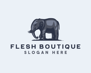 Wild African Elephant  logo design