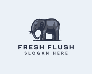 Wild African Elephant  logo design