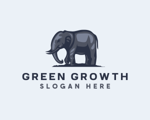 Wild African Elephant  logo design