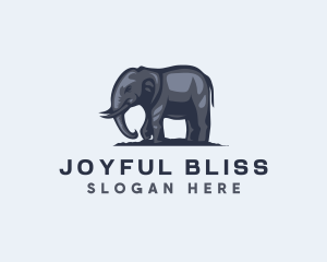 Wild African Elephant  logo design