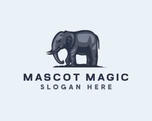 Wild African Elephant  logo design