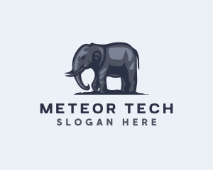 Wild African Elephant  logo design