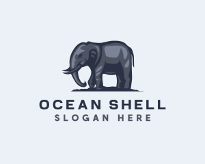 Wild African Elephant  logo design