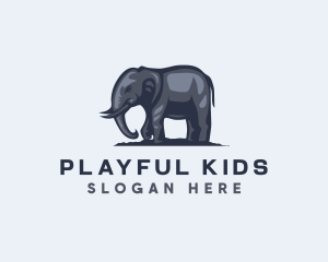 Wild African Elephant  logo design