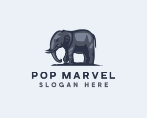 Wild African Elephant  logo design