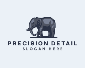 Wild African Elephant  logo design