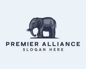 Wild African Elephant  logo design