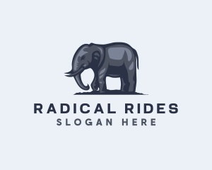 Wild African Elephant  logo design