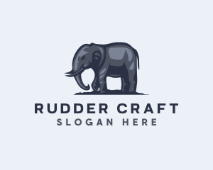 Wild African Elephant  logo design