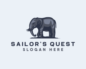 Wild African Elephant  logo design