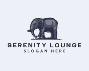 Wild African Elephant  logo design